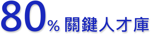 80% 關鍵人才庫
